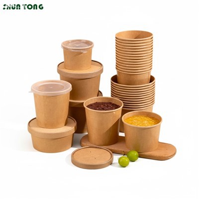 Tazza tas-Soppa tal-Karta Kraft